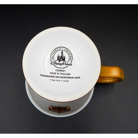 Disney Parks Beauty And The Beast Silhouette White And Gold Crest Fleur-de-lis - Picture 6 of 8